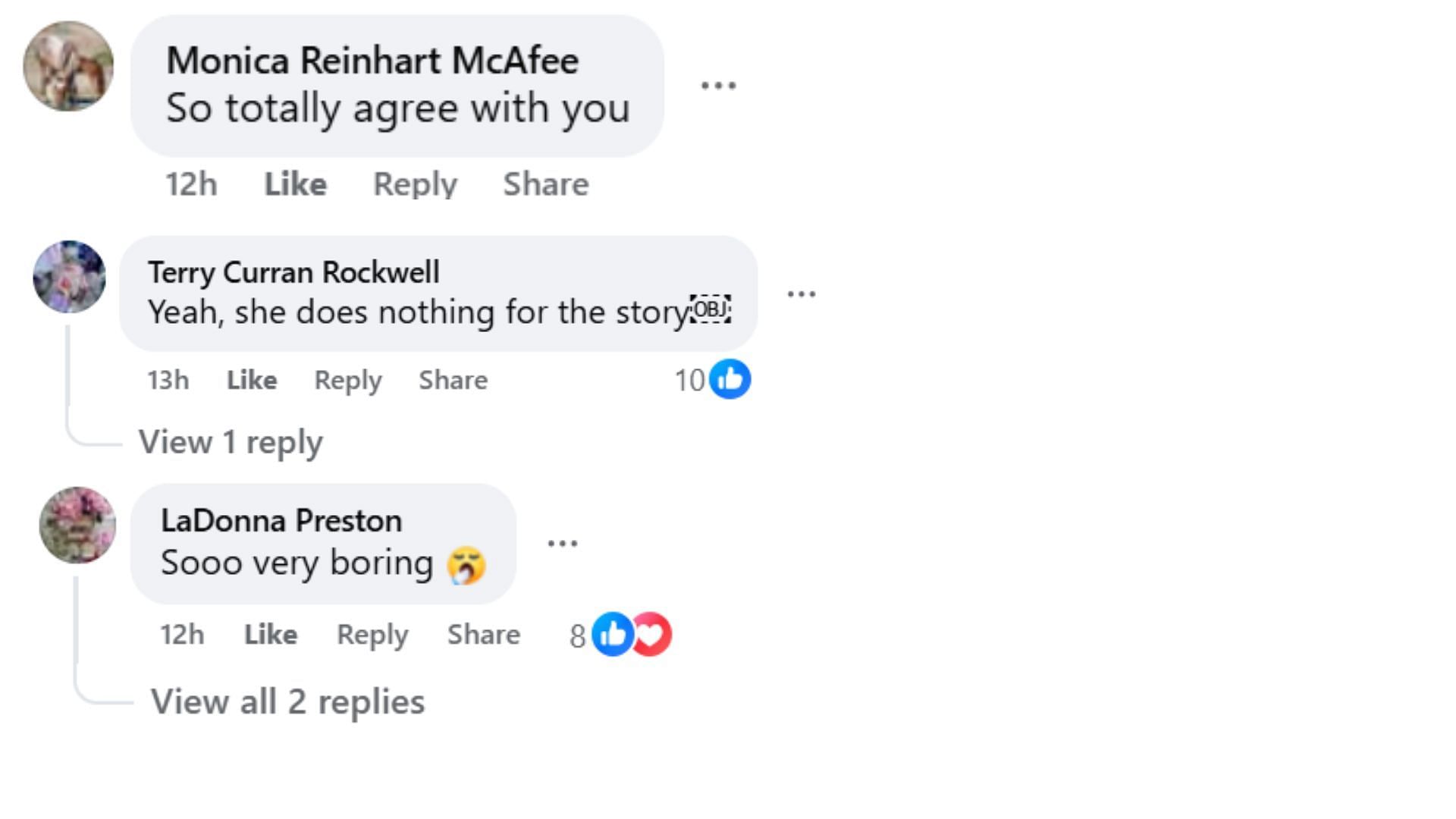 Comments by fans on the post (Image via Facebook/Yokika Hornsby)